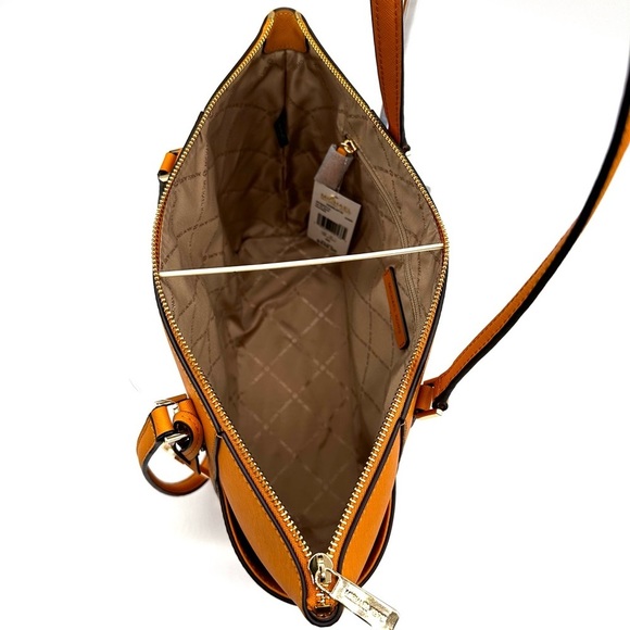 Michael Kors Large Charlotte Tote Bag & Double Zip Wallet Wristlet Cider (NWT) - Picture 10 of 15